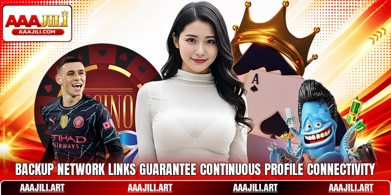 Backup network links guarantee continuous profile connectivity