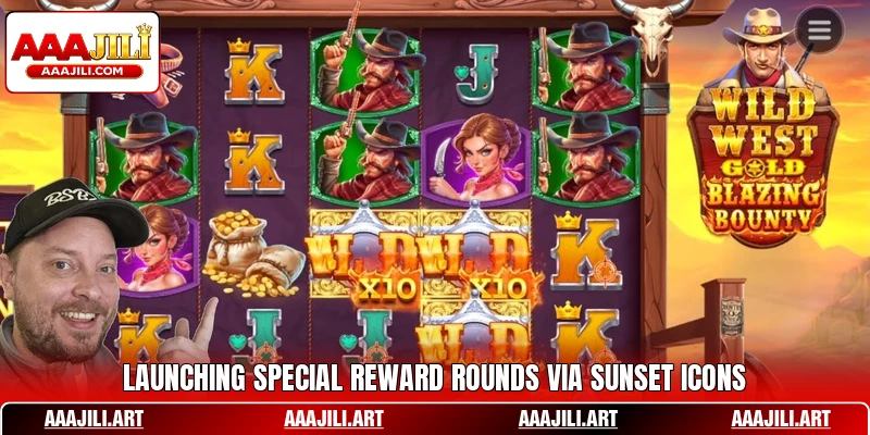 Launching special reward rounds via sunset icons