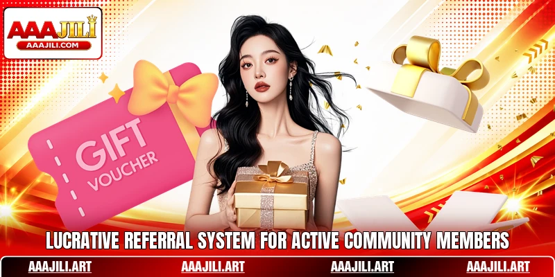 Lucrative referral system for active community members