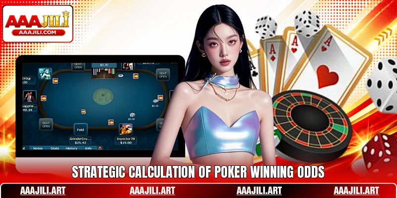 Strategic calculation of poker winning odds