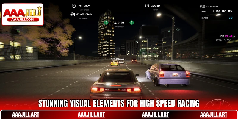 Stunning visual elements for high speed racing